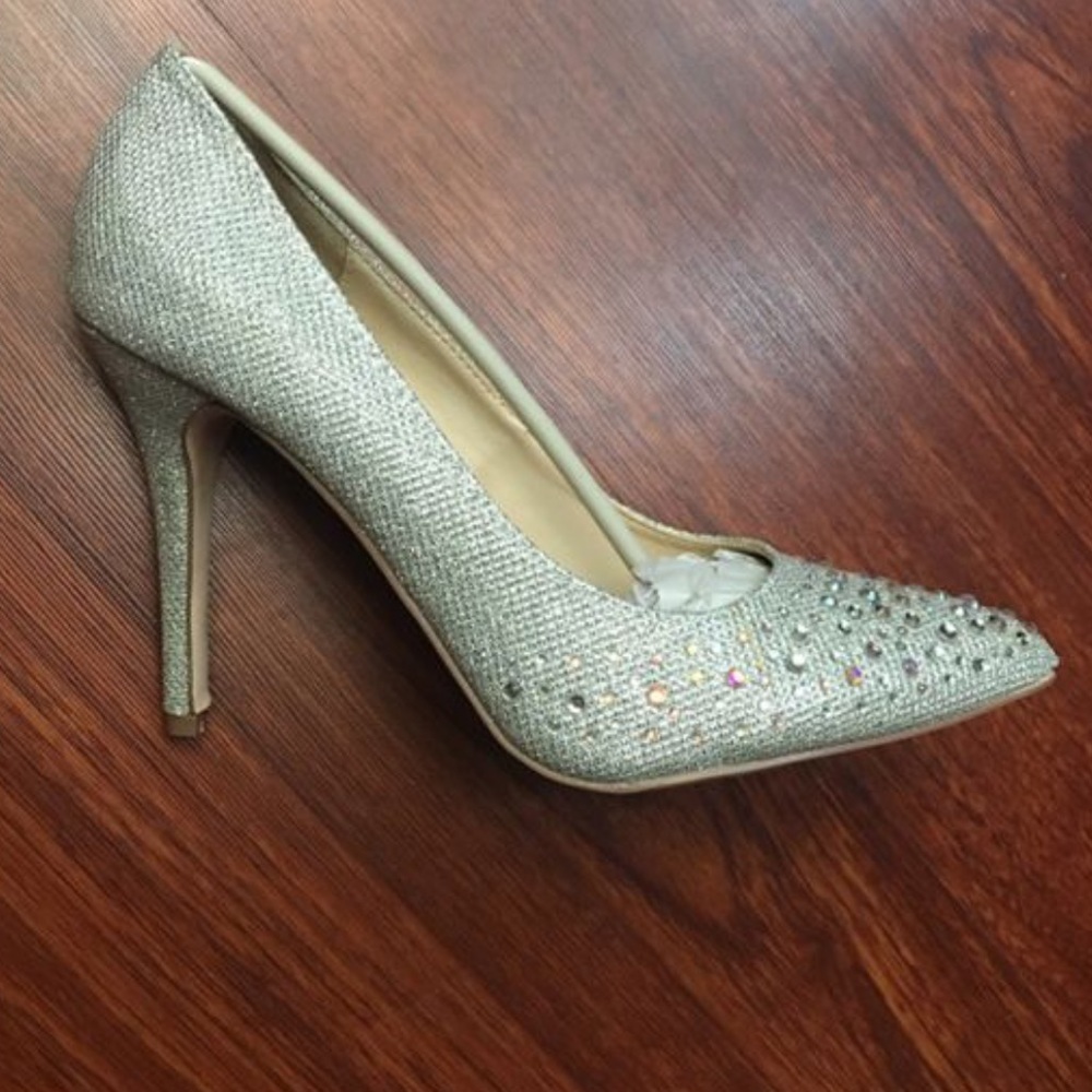 Silver Glitter High Heels